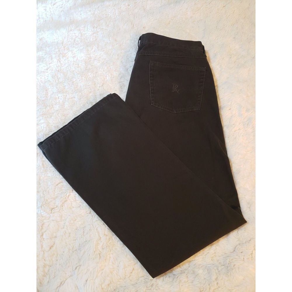 Lauren Ralph Lauren Womens Denim Jeans Black 12X32 Pockets Flat Front Mid Rise